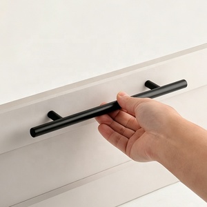 첸랑 모던 황동 T바 캐비닛 손잡이 블랙 가구 서랍 손잡이 주방 옷장 찬장 문 손잡이 - Product Image 6