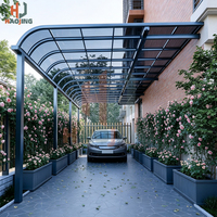 Auvent manuel en aluminium robuste pour usage domestique et commercial, avec poutre principale et cadre latéral, résistant aux intempéries et aux UV, pour passage extérieur