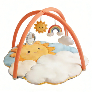 Alfombra de Juego para Bebés Verde con 6 Juguetes Desmontables, Fácil de Instalar, Alfombra de Actividades para Bebés, Regalo Ideal, Hecha de Poliéster - Product Image 5