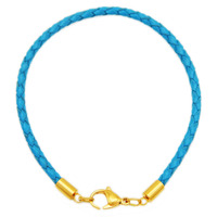 Extrémités de cordon en cuir en acier inoxydable avec fermoir mousqueton terminateurs de baril pour bracelet résultats de bijoux