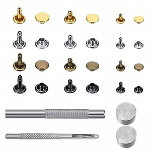 Bán buôn đấm Brass Dome đinh tán đinh tán trang trí cho khởi động Hàng may mặc và da túi xách đinh tán - Product Image 2