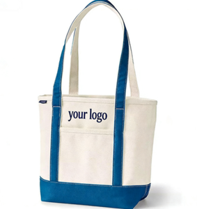 Bolsa de Compras Reutilizable Extra Grande y Resistente, Personalizada, de Dos Tonos, de Lona de Algodón - Product Image 1