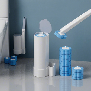 Sunshine-Juego de escobilla desechable de PP con émbolo y esponja, caja de embalaje con mango de estilo manual, trae tu propio líquido de limpieza - Product Image 5