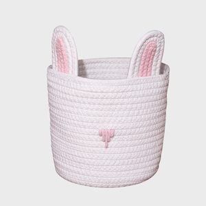 Cotton Rope Laundry Basket Woven Storage <strong>Small</strong> Cotton <strong>Hamper</strong> - Product Image 2