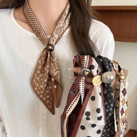 Collier en tissu à pois, design simple et tendance, chaîne en bambou, bijoux décontractés et élégants personnalisés avec perles pour femme