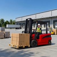 Chariot élévateur électrique personnalisé de 3,5 tonnes, prix d'usine, chariot élévateur robuste avec pneus tout-terrain pour l'exploitation minière, OEM