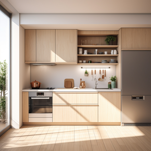 Nuovo Design Personalizzato Ecologico Resistente all'Acqua Modulare Minimalista Moderno Mobile da Cucina con Costruzione in Pannelli di Melamina - Product Image 2