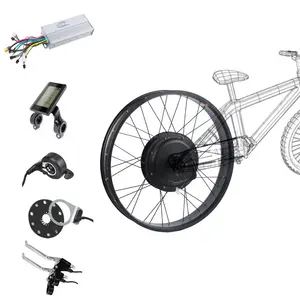 Di alta qualità 1.5kw grasso bici elettrica kit motore del mozzo ebike fat tire kit di conversione 48V 1500 watt kit ebike