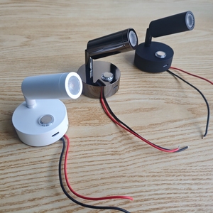 Lampe murale LED en aluminium noir et <span class=keywords><strong>blanc</strong></span>, projecteur tactile à intensité variable, lumière de charge USB pour camping-car, caravane, bateau, <span class=keywords><strong>chambre</strong></span> à coucher - Product Image 5