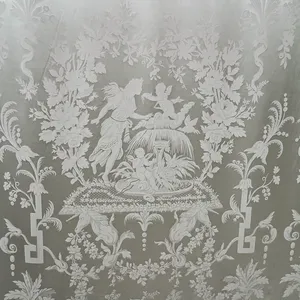 Luxury High Quality 100% Pure Silk Fabric Jacquard Woven Silk Brocade Fabric Jacquard