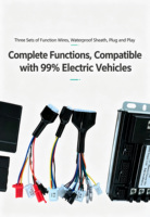 Contrôleur sans balais à onde sinusoïdale 3 modes pour vélo électrique 48V/60V/64V/72V 40A/50A 500W/1500W/3000W/5000W pour conversion de scooter et tricycle au lithium