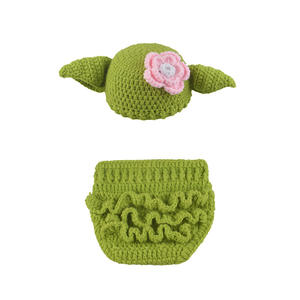 Accesorios de fotografí<span class=keywords><strong>a</strong></span> <span class=keywords><strong>para</strong></span> bebés recién nacidos, <span class=keywords><strong>gorro</strong></span> Yoda de punto de ganchillo, pantalones, conjunto de palo mágico, regalo de Navidad <span class=keywords><strong>para</strong></span> niños - Product Image 3
