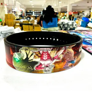 Factory-supplied Custom Anime Printing Gym Fitness Lever Weight-lifting Belt For Heavy Training