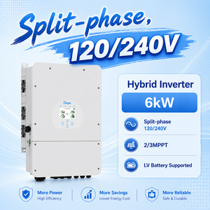 อินเวอร์เตอร์ไฮบริดแบบแยกเฟส Deye SUN-6K-SG02LP2-US-AM2 6kw 120/240v แรงดันต่ำ พร้อมแบตเตอรี่ 48v/51.2v - Product Image 1