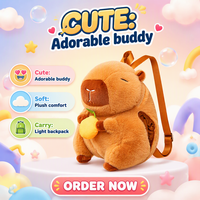 Sac à dos en peluche super doux Capybara avec rembourrage en coton PP, design unisexe pour enfants et adultes, vente en gros