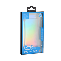 Emballage de téléphone en carton personnalisé de luxe, recyclable, respectueux de l'environnement, avec revêtement UV, gaufrage, fenêtre transparente, OEM