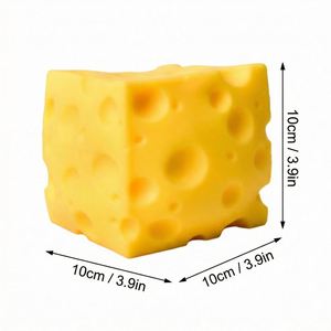 Juguete Sensorial Antiestrés de Queso Grande Amarillo, Suave y Rebotante - Product Image 4