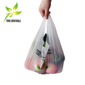 Bioplastic Carry Bag Wholesale Bio Compostable Cornstarch Biodegradable Food Packaging Work Home Packing Products shopping bag