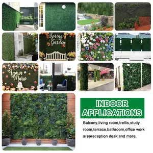 UV Protected Artificial Boxwood Hedge Wall Panels Greenery Backdrop Outdoor Wedding Privacy Fence Backyard Artificial Plant