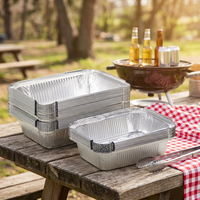 Barquette alimentaire écologique en aluminium inoxydable, jetable, anti-fuite, pour boulangerie et services de traiteur