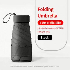 Wholesale 19/21 Inches 5 Folding Mini <b>Umbrella</b> Pocket Print Logo Branded Parasol Rain Custom Capsule <b>Umbrellas</b> - Product Image 4