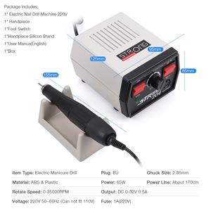 Perceuse à <span class=keywords><strong>ongles</strong></span> électrique 65W 35000 tr/min forte 204 <span class=keywords><strong>pour</strong></span> manucure pédicure Machine lime à <span class=keywords><strong>ongles</strong></span> professionnelle ponçage dispositif de meulage - Product Image 3