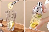 Ensemble de shaker à cocktails en acier inoxydable de 750 ml, 1 pièce, kit de barman, shaker à martini avec passoire intégrée