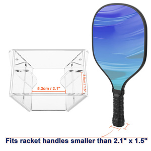 Support mural acrylique Pickle Paddle Rack Stand 2 Paddle Display Holder Badminton Paddle Rack pour <span class=keywords><strong>deux</strong></span> Pickleball Raquette de tennis de table - Product Image 3