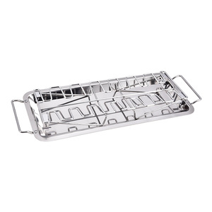 Stainless Steel Chicken Leg Grill Rack Folding Portable BBQ Baking Tray Multi Functional Cooking Accessory - Product Image 5
