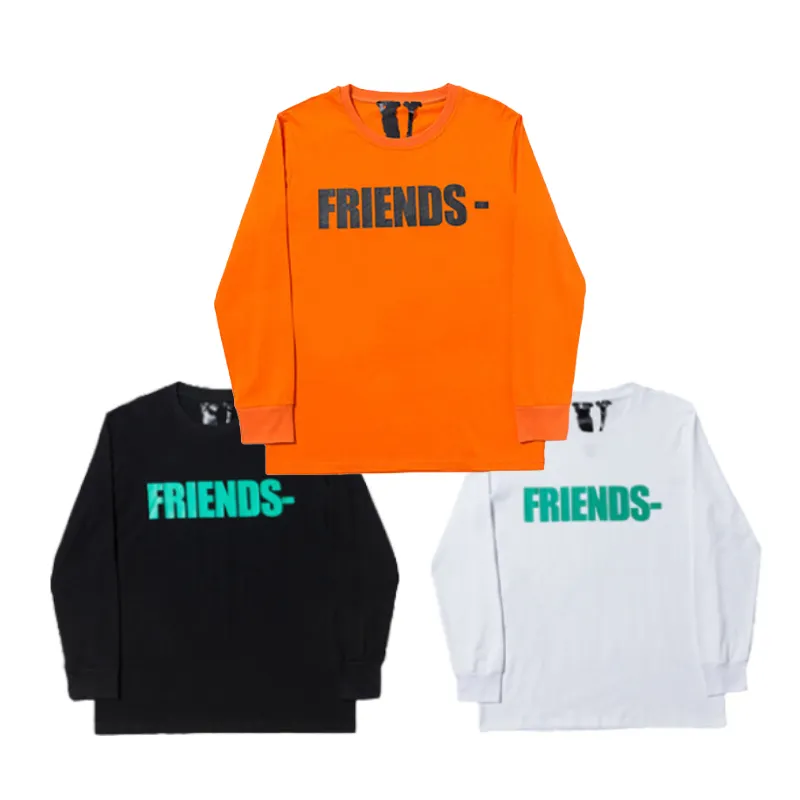 Custom Cotton Sweaters Unisex LIFE Orange Big V Sweater Trendy Brand Hip-Hop Loose Wholesale Long Sleeve Sweater