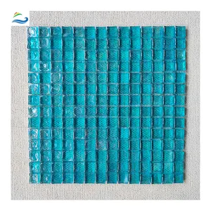 Декоративная Бирюзовая мозаика для ванной комнаты с кристаллами, 30 х30