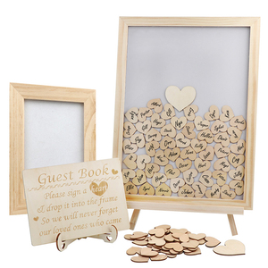Regalos de boda para invitados, señal de libro de invitados de acrílico de madera alternativa rústica única 2023 divertida - Product Image 4
