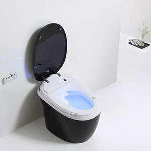 โถสุขภัณฑ์อัจฉริยะอะคริลิคสีดำแบบเปิดอัตโนมัติ ดีไซน์หรูหราทันสมัย - Product Image 3