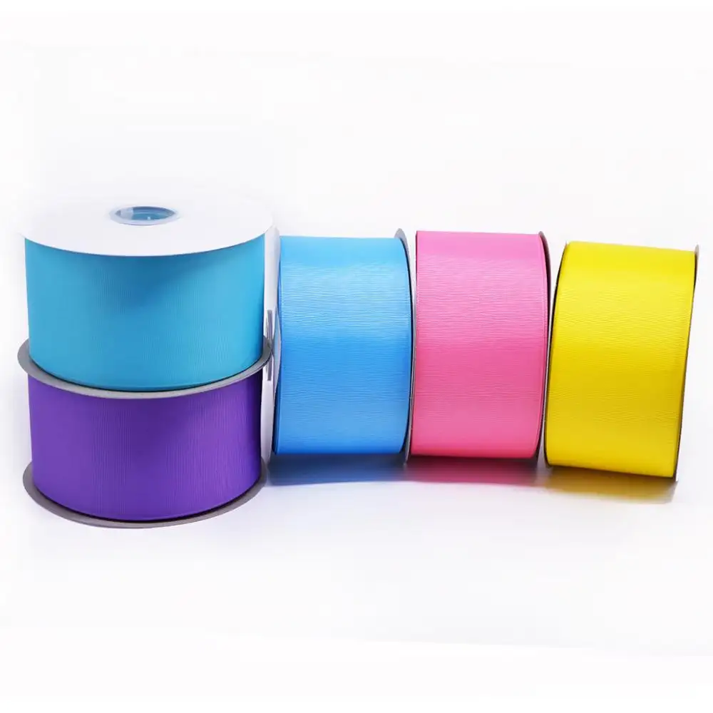 हरे रंग 3 इंच 75 mm ठोस grosgrain रिबन