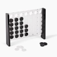 Jeu de Connect Four en acrylique transparent personnalisé en gros avec logo sérigraphié pour le divertissement familial