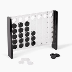 Jeu de Connect Four en acrylique transparent personnalisé en gros avec logo sérigraphié pour le divertissement familial - Product Image 1