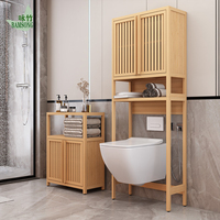 Meuble de rangement pour salle de bain, organisateur au-dessus des toilettes, étagères en bambou, unité moderne, gain de place, meuble-lavabo pour salle de bain