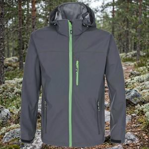 Veste à coque souple unies, coupe-vent et eau, à capuche, souple, unie, 2019 - Product Image 2
