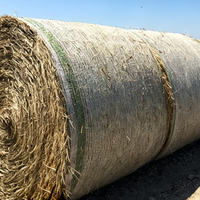 Filet de paillage agricole pour ensilage, foin, paille, balles rondes, en HDPE tricoté, en rouleau, résistant aux UV, moulé et découpé