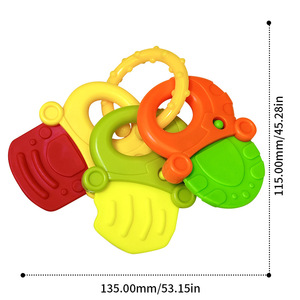 Jouet pour bébé nouveau-né, <span class=keywords><strong>hochet</strong></span> à main, caoutchouc souple, marteau à sable, 0-3-12 mois, boule de Manhattan pour les gencives, <span class=keywords><strong>hochet</strong></span> en plastique - Product Image 3