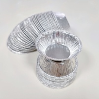 ZUVERLÄSSIGE 50ml Einweg-Aluminiumfolie Eierkuchenform Muffinförmchen Lebensmittelechter Kunststoffdeckel 76*23mm Restaurantgebrauch Fabrikpreis