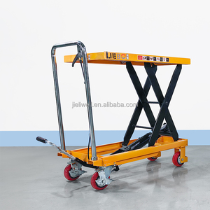 맞춤형 용량 150kg 다용도 유압 화물 리프트 유압 핸드 시저 리프트 트롤리 (캐스터 포함) - Product Image 5