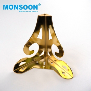 Pata de Mueble Metálica Monsoon, Forma Triangular, Diseño Tradicional, Resistente, para Mesa, Hogar u Oficina, Color Dorado - Product Image 5