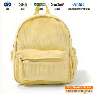 <span class=keywords><strong>Zaino</strong></span> in Velluto a Coste Personalizzato di Alta Qualità per Bambini Unisex, Borsa Scolastica per Libri, <span class=keywords><strong>Zaino</strong></span> Casual per Uso Quotidiano - Product Image 1