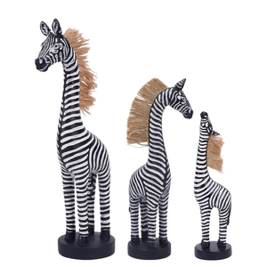 Redeco nueva tendencia única cebra americana figurita Arte Abstracto Animal escultura resina escultura Animal adornos decoraciones para el hogar - Product Image 2
