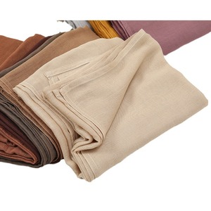 Women Solid Color Cotton Shawl Lightweight Long <b>Scarf</b> All Seasons Daily Wear Beige Brown Purple Orange - Product Image 1
