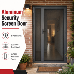 Porta di Sicurezza in Alluminio Aeronautico con Rete in Acciaio Inox 316 Intrecciata, Antieffrazione, con Chiusura a 3 Punti per Ingresso Principale - Product Image 2