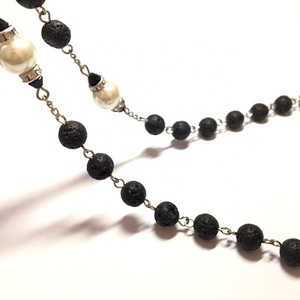 4mm Crystal Beads With 8mm Black Firestone Religious <strong>Italian</strong> <strong>Rosary</strong> - Product Image 4