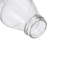Grande bouteille en verre transparent de 1000 ml pour smoothies, yaourts, lait, jus, sodas et autres boissons, avec bouchon à vis et joint.