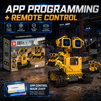 Juguetes Educativos de Construcción Programables para Niños, Set de Robot RC con Control Remoto, Juguete Programable para Estudiantes Escolares